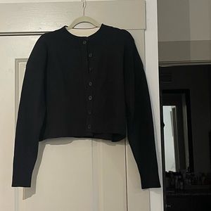 NWT Zara Cropped Cardigan with Shoulder Pads